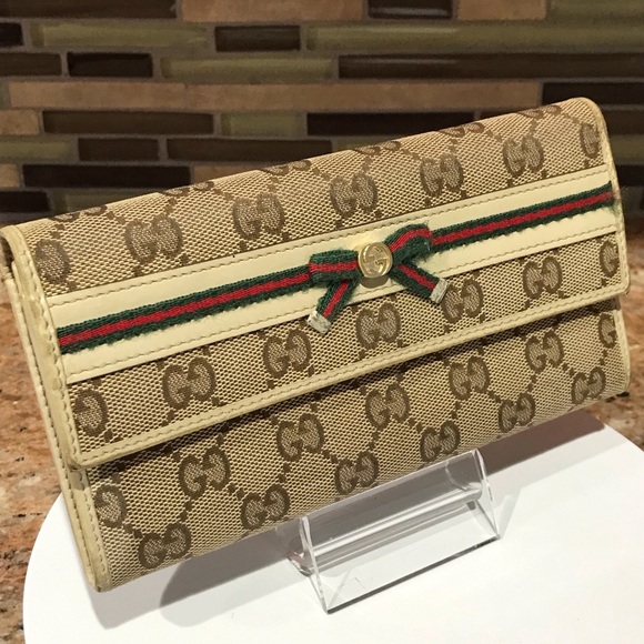 GUCCI Signature Canvas Prince Long Wallet 😍❤️ - Picture 3 of 17